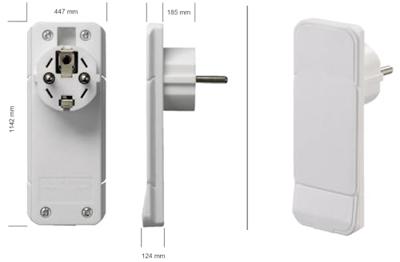 Bachmann 933.009 Stekker met randaarde Kunststof 250 V Wit IP20