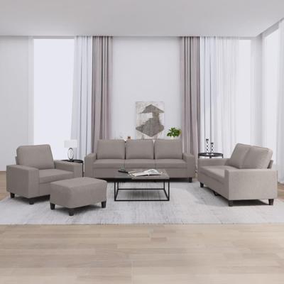 4-delige Loungeset stof taupe