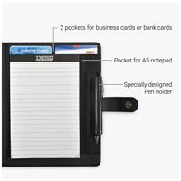 Schrijfmap DESQ voor tablet 7"-10" met sluitclip zwart - thumbnail