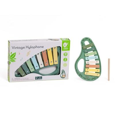 Classic World houten vintage xylofoon groen 2dlg.