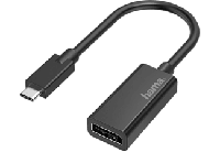 Hama Video-adapter, USB-C-stekker - DisplayPort-aansluiting, Ultra-HD 4K TV accessoire Zwart - thumbnail