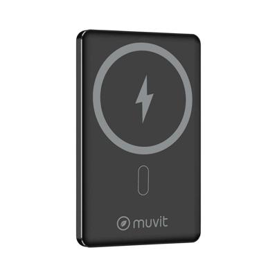 Powerbank Muvit for Change Zwart Aluminium 5000 mAh