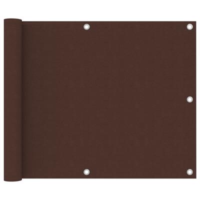 VidaXL Balkonscherm 75x600 cm oxford stof bruin VidaXL Balkonscherm 75x600 cm oxford stof bruin