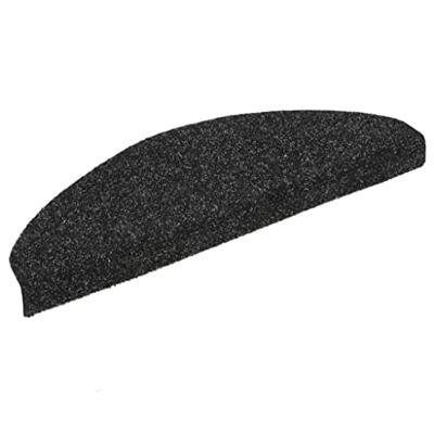VidaXL Trapmatten zelfklevend 10 stuks 65x21x4 cm zwart halfrond groot