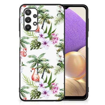 Samsung Galaxy A32 5G Dierenprint Telefoonhoesje Flamingo Palms Samsung Galaxy A32 5G Dierenprint Telefoonhoesje Flamingo Palms