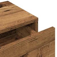 Wandschap met lades 80x33x17 cm bewerkt hout oud houtkleurig - thumbnail