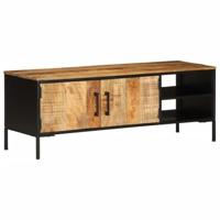 Tv-meubel 110x35x40 cm massief ruw mangohout - thumbnail