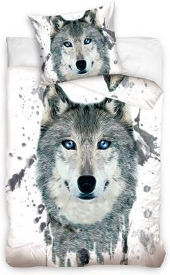 Dreamee Dekbedovertrek Wolf- 140 x 200 cm - Katoen - 70 x 90 cm