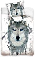 Dreamee Dekbedovertrek Wolf- 140 x 200 cm - Katoen - 70 x 90 cm - thumbnail