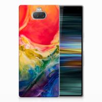 Hoesje maken Sony Xperia 10 Plus Watercolor Dark - thumbnail