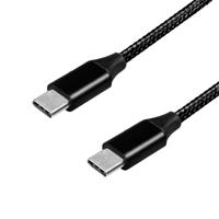 LogiLink USB 2.0 aansluitkabel, USB (type C) naar USB (type C) zwart, 1m - thumbnail