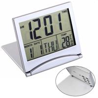 MT-033 LCD Display Portable Folding digitale temperatuur reiswekker - thumbnail