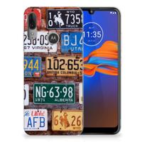 Motorola Moto E6 Plus | Siliconen hoesje | met foto Kentekenplaten - thumbnail