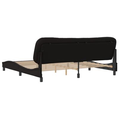 Bedframe zonder matras "Hvar"e kunstleer zwart 200x200 cm