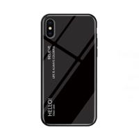 Kleurovergang glas Case voor iPhone X/XS (zwart) - thumbnail