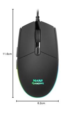 Optische Muis Mars Gaming MMG 3200 dpi Zwart