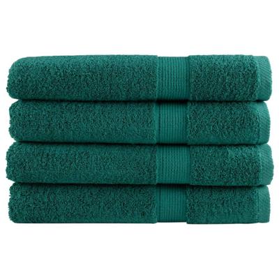 VidaXL Handdoeken solund 4 st 600 g/m² 100x200 cm groen