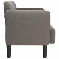Loveseat bank 109 cm corduroy stof lichtgrijs - thumbnail