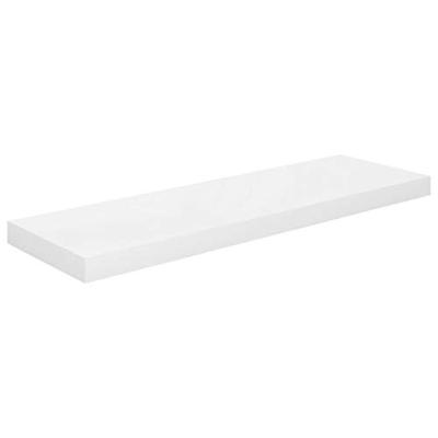 VidaXL Wandschappen zwevend 2 st 80x23,5x3,8 cm mdf hoogglans wit VidaXL Wandschappen zwevend 2 st 80x23,5x3,8 cm mdf hoogglans wit