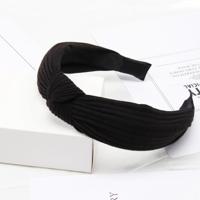 Zachte geknoopte hoofdband Hairband Lady Bow haar hoepel haaraccessoires (zwart) - thumbnail
