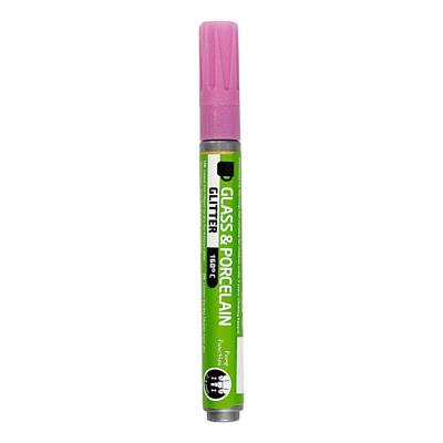 Creativ Company Glas- en porseleinstift glitter semi-dekkend - roze Creativ Company Glas- en porseleinstift glitter semi-dekkend - roze
