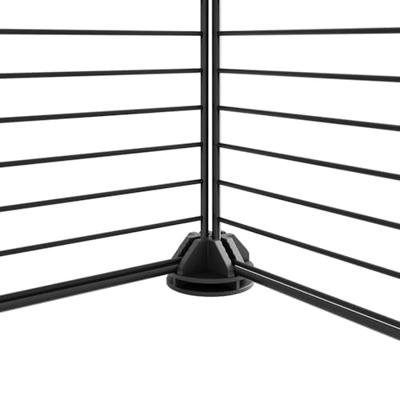 VidaXL Huisdierkooi met 8 panelen en deur, zwart 35x35 cm staal - thumbnail