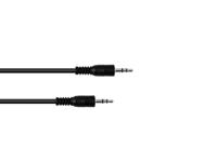 OMNITRONIC Jack Cable 3.5 stereo 3m bk - thumbnail