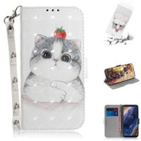3D gekleurde tekening schattig Cat patroon horizontale Flip lederen case voor Nokia 9 met houder & card slots & portemonnee - thumbnail