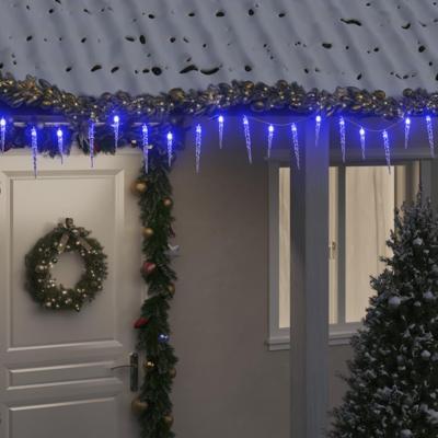 VidaXL Kerstverlichting ijspegels 200 blauwe led's 20 m acryl pvc