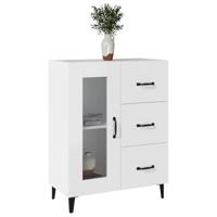 Dressoir 69,5x34x90 cm bewerkt hout wit - thumbnail