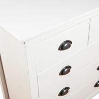 Dressoir Hill 79x40x80 cm massief grenenhout wit - thumbnail