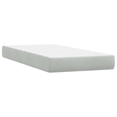 Boxspring met matras en LED fluweel lichtgrijs 180x220 cm