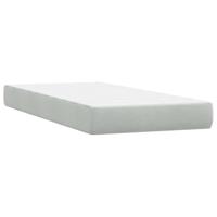 Boxspring met matras fluweel lichtgrijs 180x220 cm - thumbnail