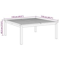 Salontafel Bruin 110 x 110 x 45 cm Massief teakhout - thumbnail