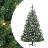 VidaXL Kunstmatige inklapbare kerstboom groen 120 cm pvc en metaal - thumbnail