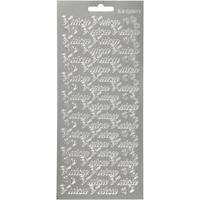 Creativ Company Stickers, kutsu, vel 10x23 cm, zilver, 1 vel - thumbnail