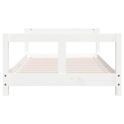 Kinderbedframe 80x160 cm massief grenenhout wit