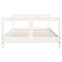 Kinderbedframe 80x160 cm massief grenenhout wit - thumbnail