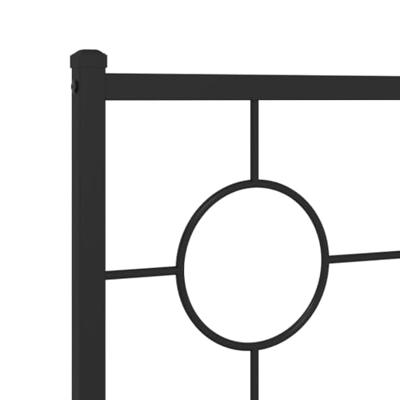 Bedframe met hoofd- en voeteneinde metaal zwart 150x200 cm - thumbnail