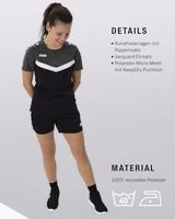 JAKO 6124D T-Shirt Iconic Dames - Zwart/Antraciet - 34 - thumbnail