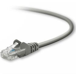 Belkin A3L791R15M-S RJ45 Netwerkkabel, patchkabel CAT 5e U/UTP 15.00 m Grijs Snagless 1 stuk(s)