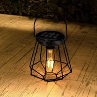 Solar led lamp vogue zwarte buitenlamp op zonne energie - thumbnail