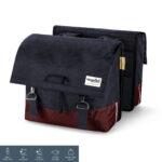 Dubbele Fietstas 40 liter recycled Bordeaux