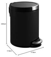 EKO pedaalemmer artistic - 5 liter - zwart - thumbnail