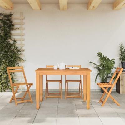 Bistrostoelen 4 st inklapbaar massief acaciahout