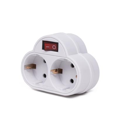 Enzo Randaarde stekkeradapter dubbel schakelaar 6140885 Enzo Randaarde stekkeradapter dubbel schakelaar 6140885