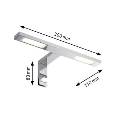Paulmann Hook 99385 LED-spiegellamp 6.4 W Warmwit Chroom