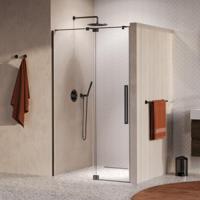 Brauer Stellar - Nisdeur - 2-Delig - Draaiend - Helder Glas - 100 x 200 cm - Omkeerbaar - incl. Glascoating - PVD Gunmetal Geborsteld - thumbnail