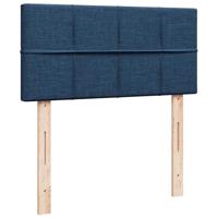 Ottoman bed met matras 90x190cm stof blauw - thumbnail
