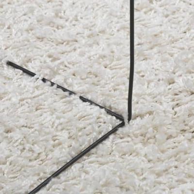 VidaXL Vloerkleed pamplona shaggy hoogpolig modern 80x250 cm crème